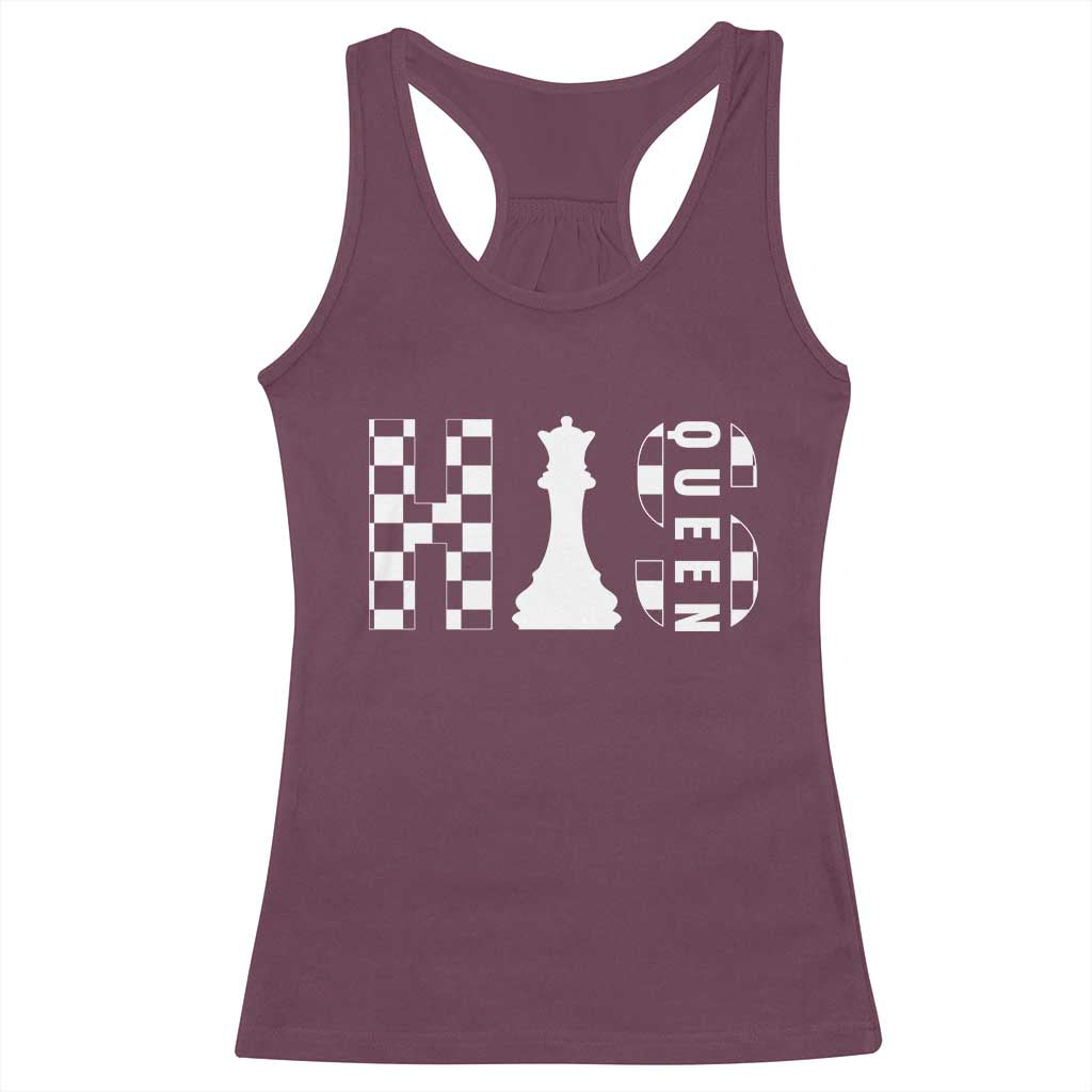 His Queen Chess Couple Matching Racerback Tank Top TS09 Maroon Print Your Wear