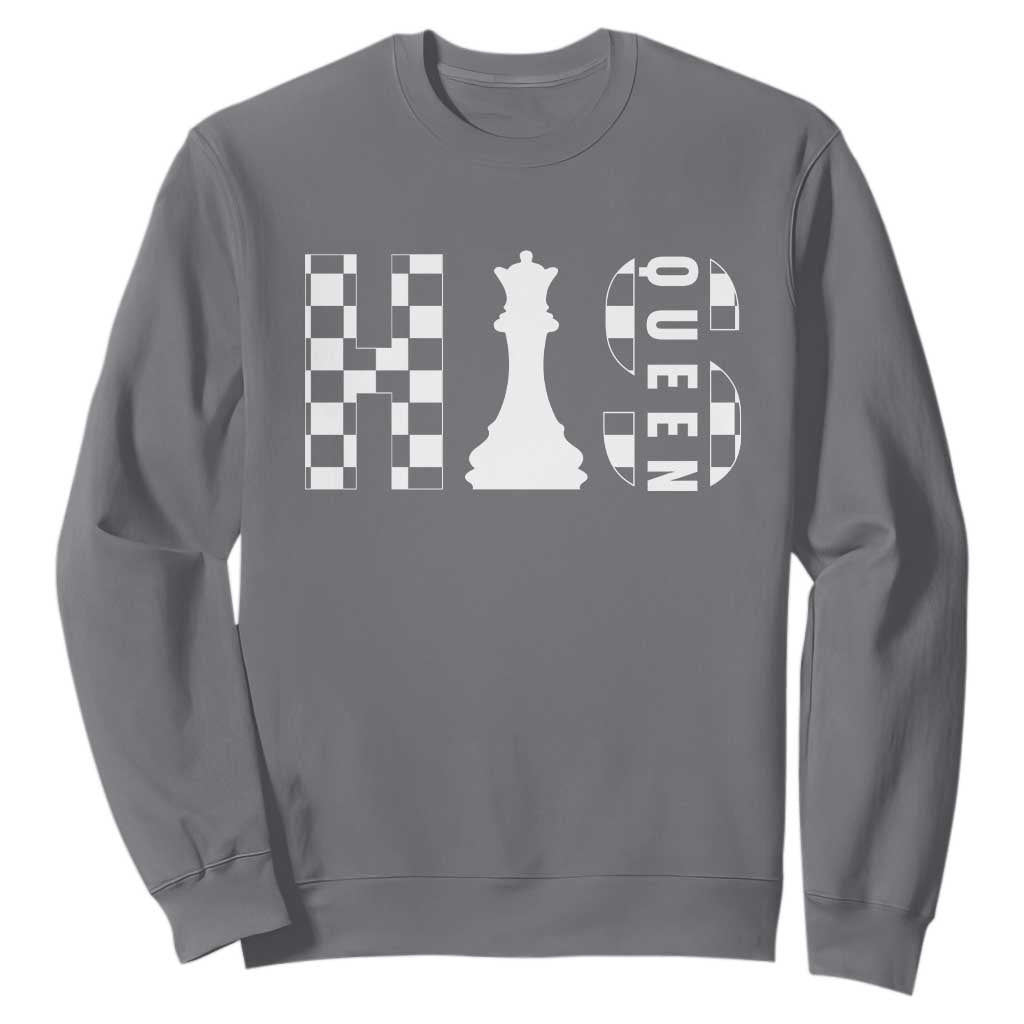 His Queen Chess Couple Matching Sweatshirt TS09 Charcoal Print Your Wear