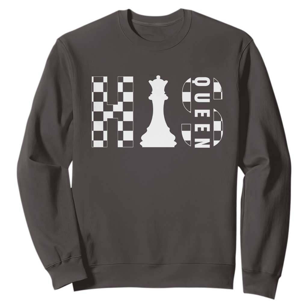 His Queen Chess Couple Matching Sweatshirt TS09 Dark Chocolate Print Your Wear