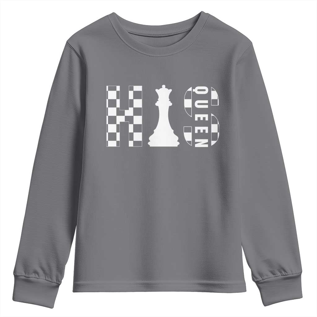 His Queen Chess Couple Matching Youth Sweatshirt TS09 Charcoal Print Your Wear