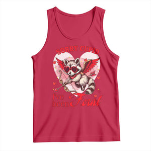 Funny Valentine's Day Tank Top Sorry Cupid I've Been Feral Raccoon TS09 Red Print Your Wear