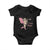 Funny Valentine's Day Baby Onesie It's Love Time Cowboy Cupid TS09 Black Print Your Wear