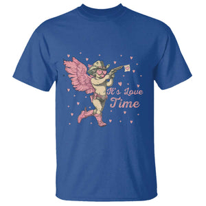 Funny Valentine's Day T Shirt It's Love Time Cowboy Cupid TS09 Royal Blue Print Your Wear