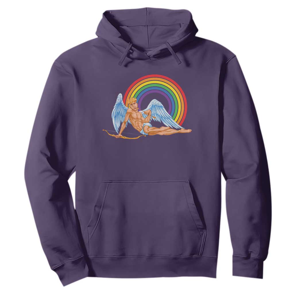 Funny Valentine's Day LGBT Cupid Hoodie TS09 Purple Print Your Wear