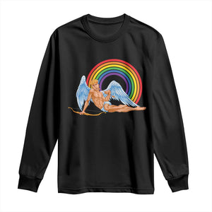 Funny Valentine's Day LGBT Cupid Long Sleeve Shirt TS09 Black Print Your Wear