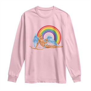 Funny Valentine's Day LGBT Cupid Long Sleeve Shirt TS09 Light Pink Print Your Wear