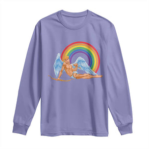 Funny Valentine's Day LGBT Cupid Long Sleeve Shirt TS09 Violet Print Your Wear