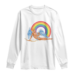 Funny Valentine's Day LGBT Cupid Long Sleeve Shirt TS09 White Print Your Wear