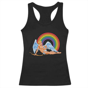 Funny Valentine's Day LGBT Cupid Racerback Tank Top TS09 Black Print Your Wear