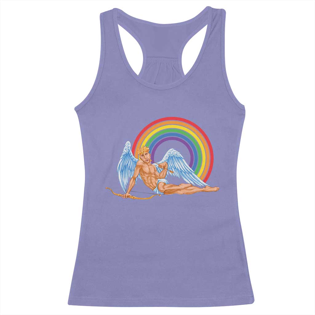 Funny Valentine's Day LGBT Cupid Racerback Tank Top TS09 Violet Print Your Wear