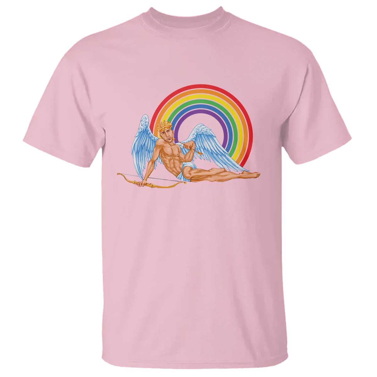 Funny Valentine's Day LGBT Cupid T Shirt TS09 Light Pink Print Your Wear