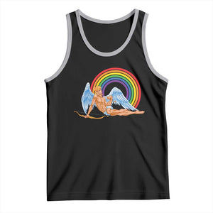 Funny Valentine's Day LGBT Cupid Tank Top TS09 Black Athletic Heather Print Your Wear