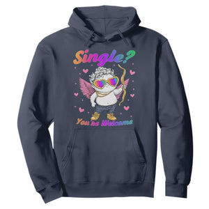 Funny Single You're Welcome Hoodie Rainbow LGBT Cupid TS09 Navy Print Your Wear