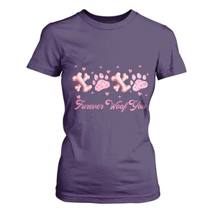 Valentine's Day Dog Lover T Shirt For Women Furever Woof You Paw XO TS09 Purple Print Your Wear