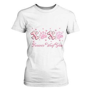 Valentine's Day Dog Lover T Shirt For Women Furever Woof You Paw XO TS09 White Print Your Wear