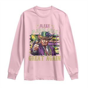 Funny Fat Tuesday Trump Long Sleeve Shirt Make Mardi Gras Great Again TS09 Light Pink Print Your Wear