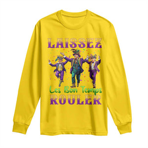 Funny Mardi Gras Trump Long Sleeve Shirt Laissez Les Bon Temps Rouler Trump Dancing TS09 Daisy Print Your Wear