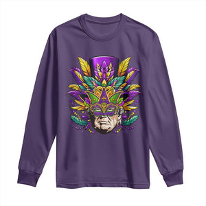 Mardi Gras Mask Trump Long Sleeve Shirt Fat Tuesday NOLA Louisiana TS09 Purple Print Your Wear