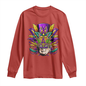 Mardi Gras Mask Trump Long Sleeve Shirt Fat Tuesday NOLA Louisiana TS09 Red Print Your Wear