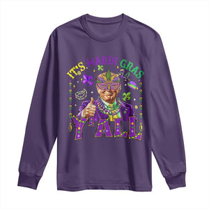 Funny Trump Mardi Gras Long Sleeve Shirt It's Mardi Gras Y'all TS09 Purple Print Your Wear