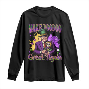 Trump Mardi Gras Long Sleeve Shirt Make Voodoo Great Again Voo Doo Doll TS09 Black Print Your Wear