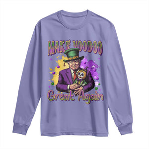 Trump Mardi Gras Long Sleeve Shirt Make Voodoo Great Again Voo Doo Doll TS09 Violet Print Your Wear