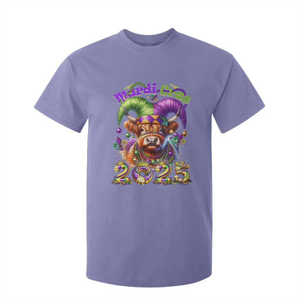 Mardi Gras 2025 T Shirt For Kid Cow Jester Outfit TS09 Violet Print Your Wear
