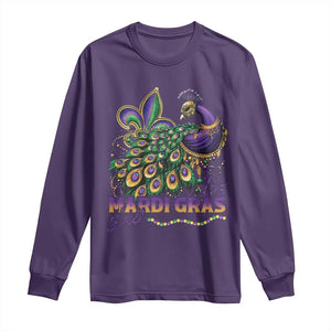 Mardi Gras Long Sleeve Shirt Its Mardi Gras Y'all Peacock Costume TS09 Purple Print Your Wear