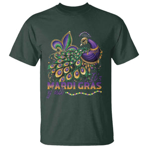 Mardi Gras T Shirt Its Mardi Gras Y'all Peacock Costume TS09 Dark Forest Green Print Your Wear
