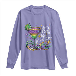 Ain't No Party Like Mardi Gras Long Sleeve Shirt Fat Tuesday Louisiana Drinking Team TS09 Violet Print Your Wear