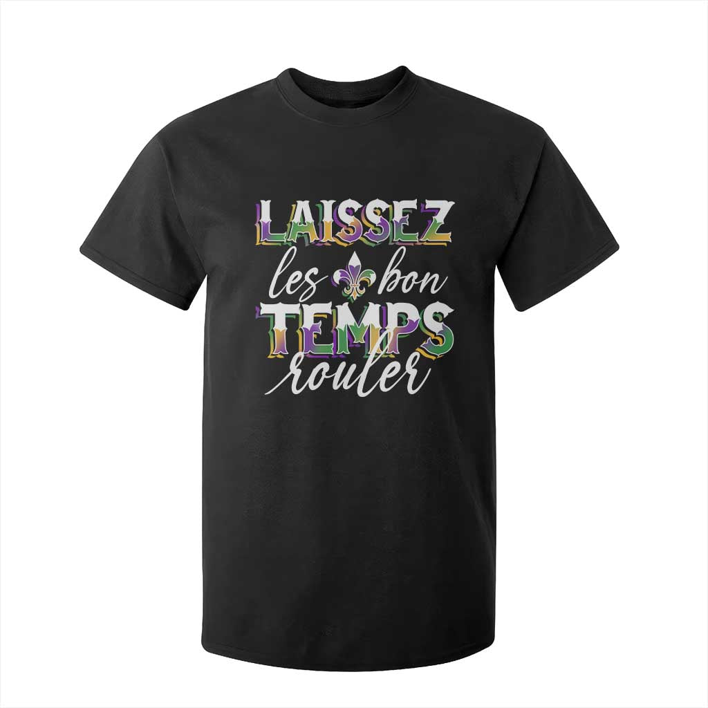 Mardi Gras T Shirt For Kid Laissez Les Bon Temps Rouler TS09 Black Print Your Wear
