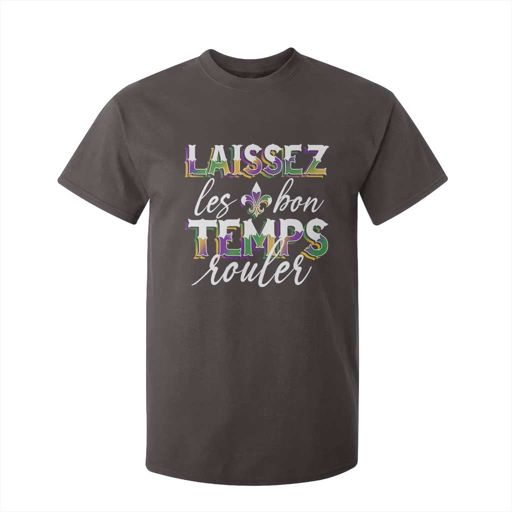 Mardi Gras T Shirt For Kid Laissez Les Bon Temps Rouler TS09 Dark Chocolate Print Your Wear