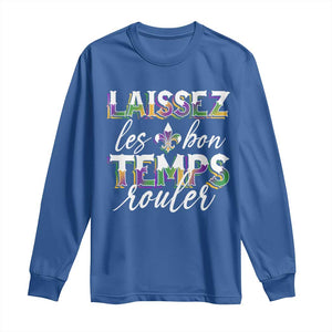 Mardi Gras Long Sleeve Shirt Laissez Les Bon Temps Rouler TS09 Royal Blue Print Your Wear