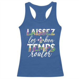 Mardi Gras Racerback Tank Top Laissez Les Bon Temps Rouler TS09 Royal Blue Print Your Wear