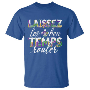 Mardi Gras T Shirt Laissez Les Bon Temps Rouler TS09 Royal Blue Print Your Wear