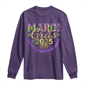 Mardi Gras 2025 Long Sleeve Shirt Laissez Les Bon Temps Rouler TS09 Purple Print Your Wear