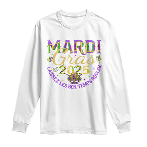 Mardi Gras 2025 Long Sleeve Shirt Laissez Les Bon Temps Rouler TS09 White Print Your Wear