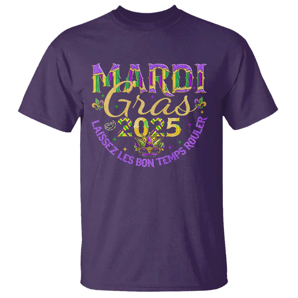 Mardi Gras 2025 T Shirt Laissez Les Bon Temps Rouler TS09 Purple Print Your Wear