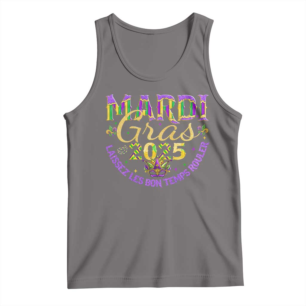 Mardi Gras 2025 Tank Top Laissez Les Bon Temps Rouler TS09 Deep Heather Print Your Wear