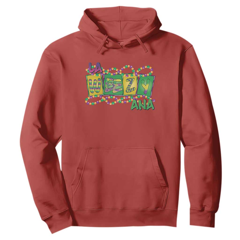 Mardi Gras La Weezy Ana Hoodie TS09 Red Print Your Wear
