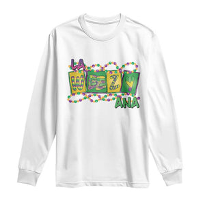 Mardi Gras La Weezy Ana Long Sleeve Shirt TS09 White Print Your Wear