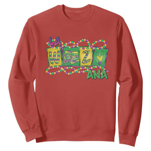 Mardi Gras La Weezy Ana Sweatshirt TS09 Red Print Your Wear
