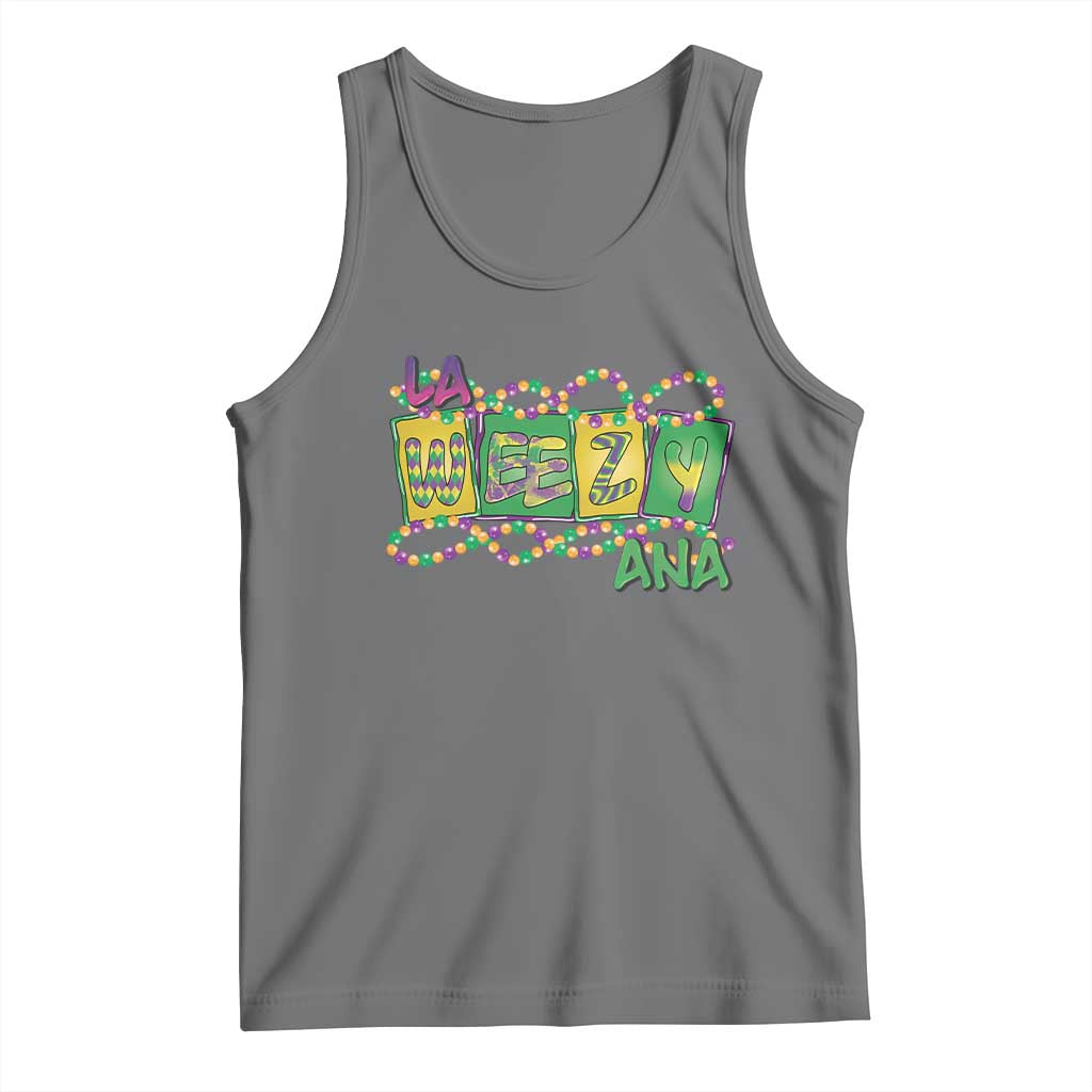 Mardi Gras La Weezy Ana Tank Top TS09 Black Heather Print Your Wear