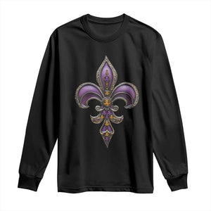 Louisiana Aesthetic Fleur De Lis Long Sleeve Shirt TS09 Black Print Your Wear