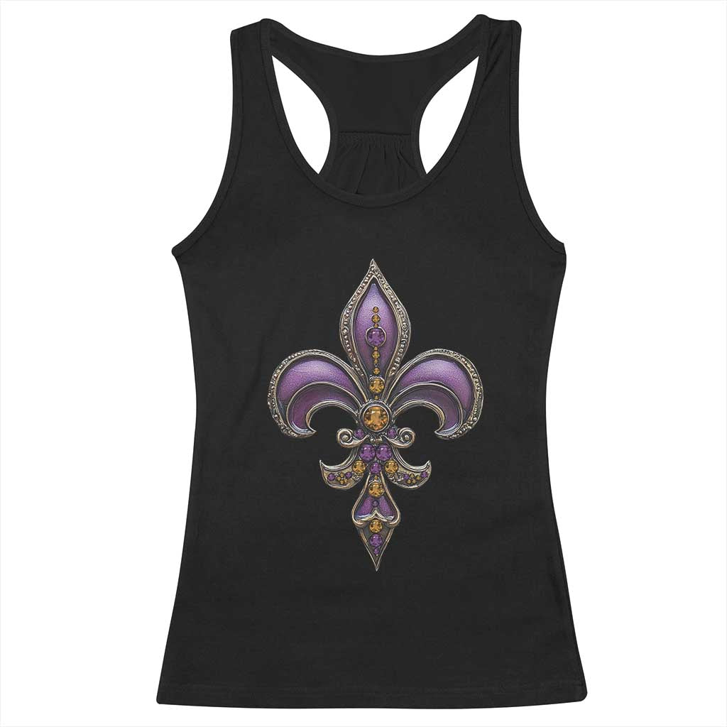 Louisiana Aesthetic Fleur De Lis Racerback Tank Top TS09 Black Print Your Wear