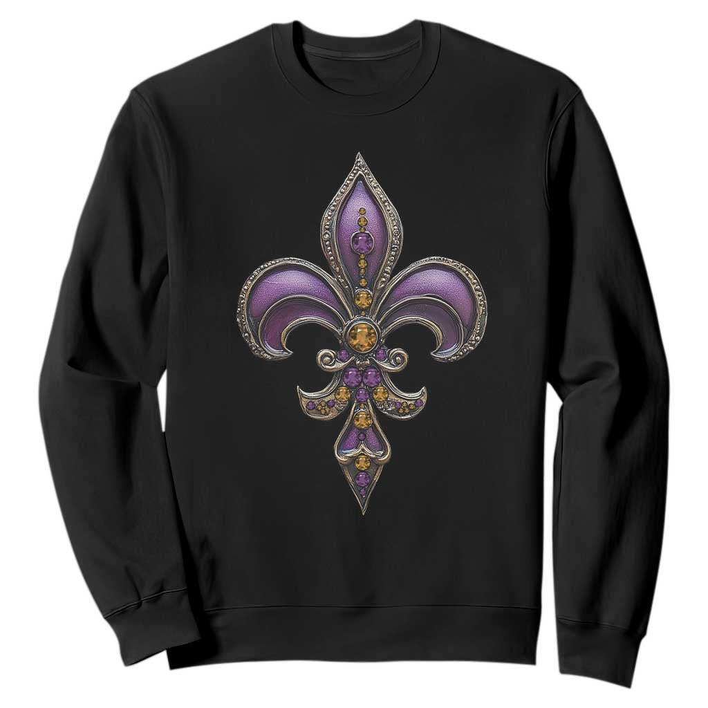 Louisiana Aesthetic Fleur De Lis Sweatshirt TS09 Black Print Your Wear