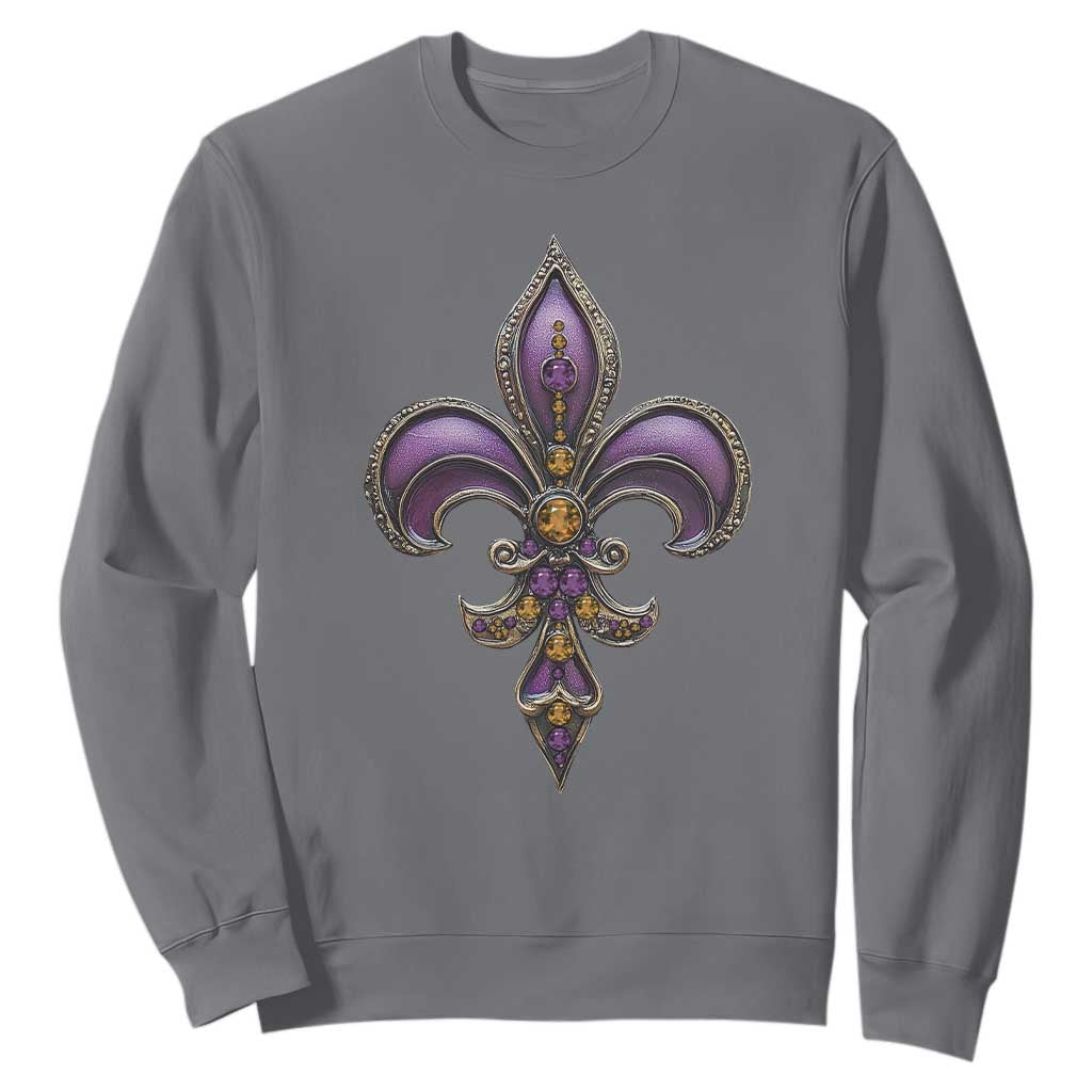 Louisiana Aesthetic Fleur De Lis Sweatshirt TS09 Charcoal Print Your Wear
