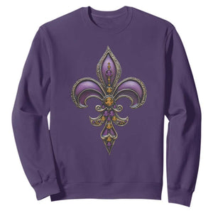 Louisiana Aesthetic Fleur De Lis Sweatshirt TS09 Purple Print Your Wear