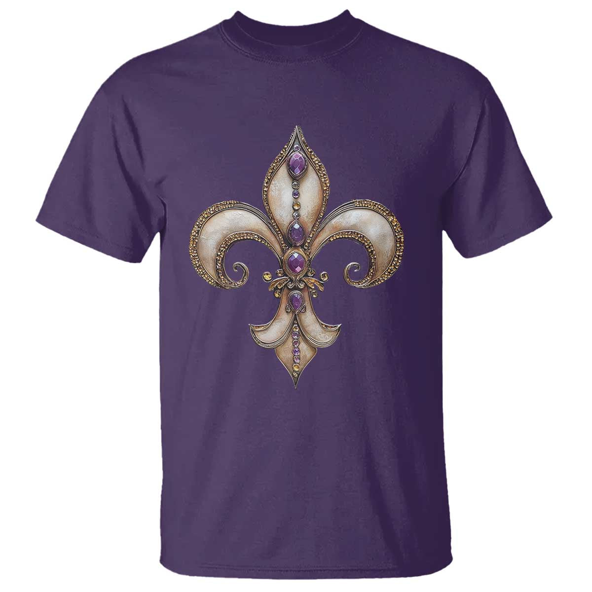 Aesthetic Fleur De Lis T Shirt TS09 Purple Print Your Wear