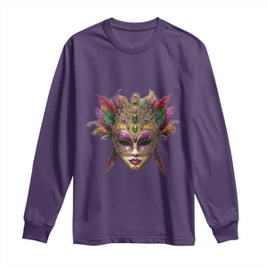 Jeweled Mask Louisiana Mardi Gras Long Sleeve Shirt TS09 Purple Print Your Wear